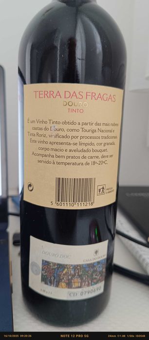 Vinho Douro Tinto TERRAS DAS FRAGAS 1996