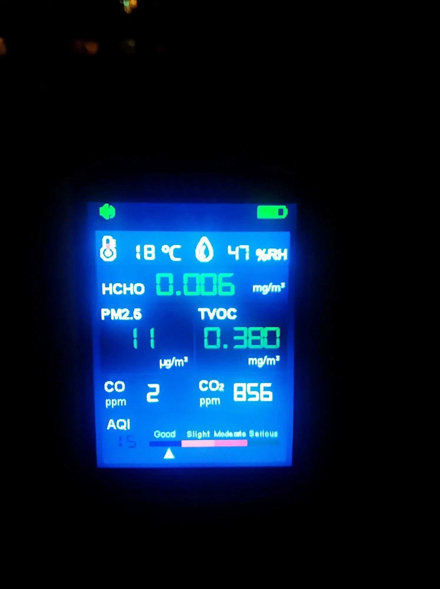 Bosean Монітор якості повітря CO2, CO, HCHO, TVOC, температура
