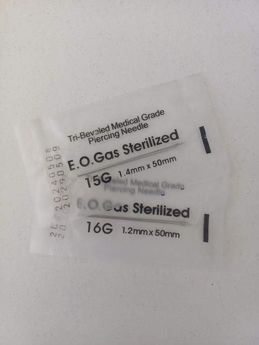 Голки для пірсингу 16G 15G