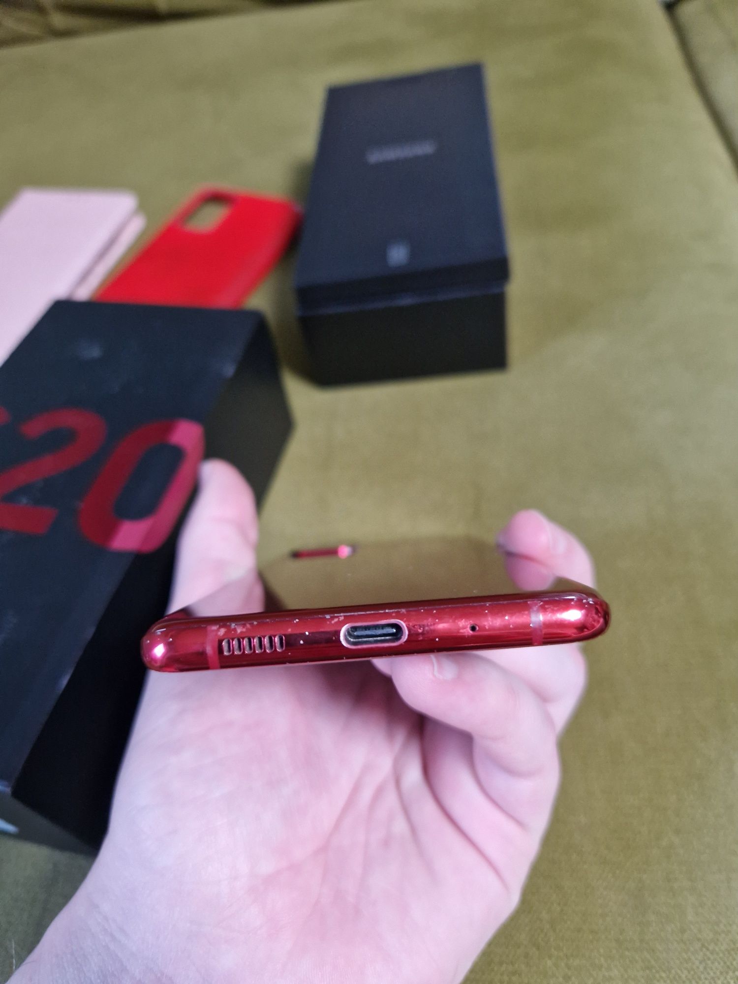 Samsung Galaxy S20+ 5G Aura Red czerwony ładowarka  etui