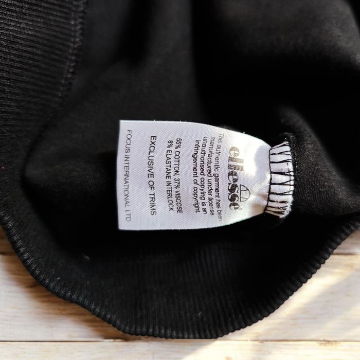 Ellesse klasyczna czarna bluza damska rozpinana z kapturem bawełna