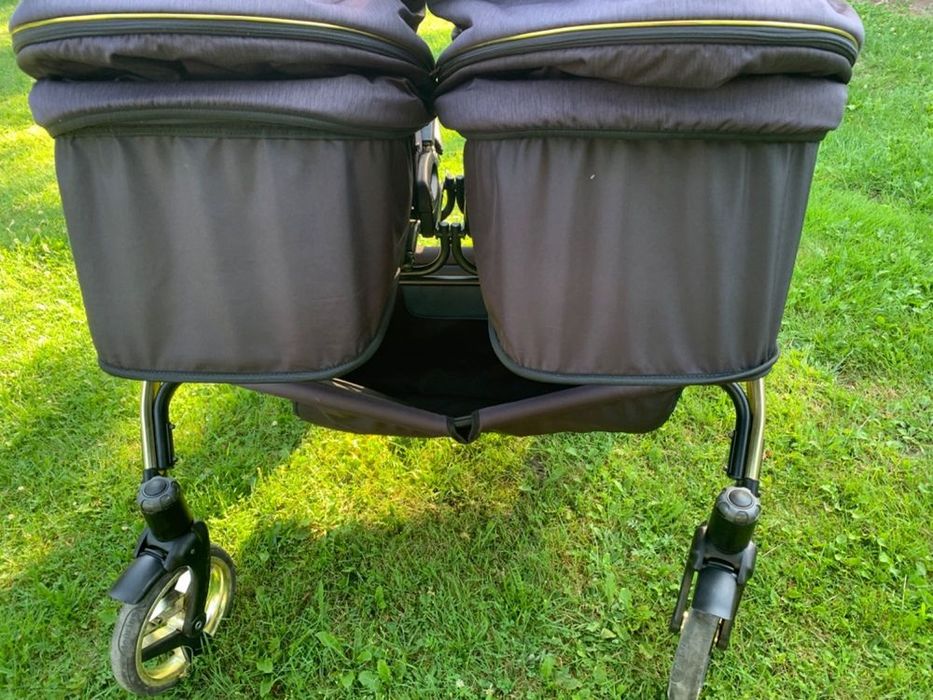 Wózek bliźniaczy junama diamond duo, foteliki, spacerówka