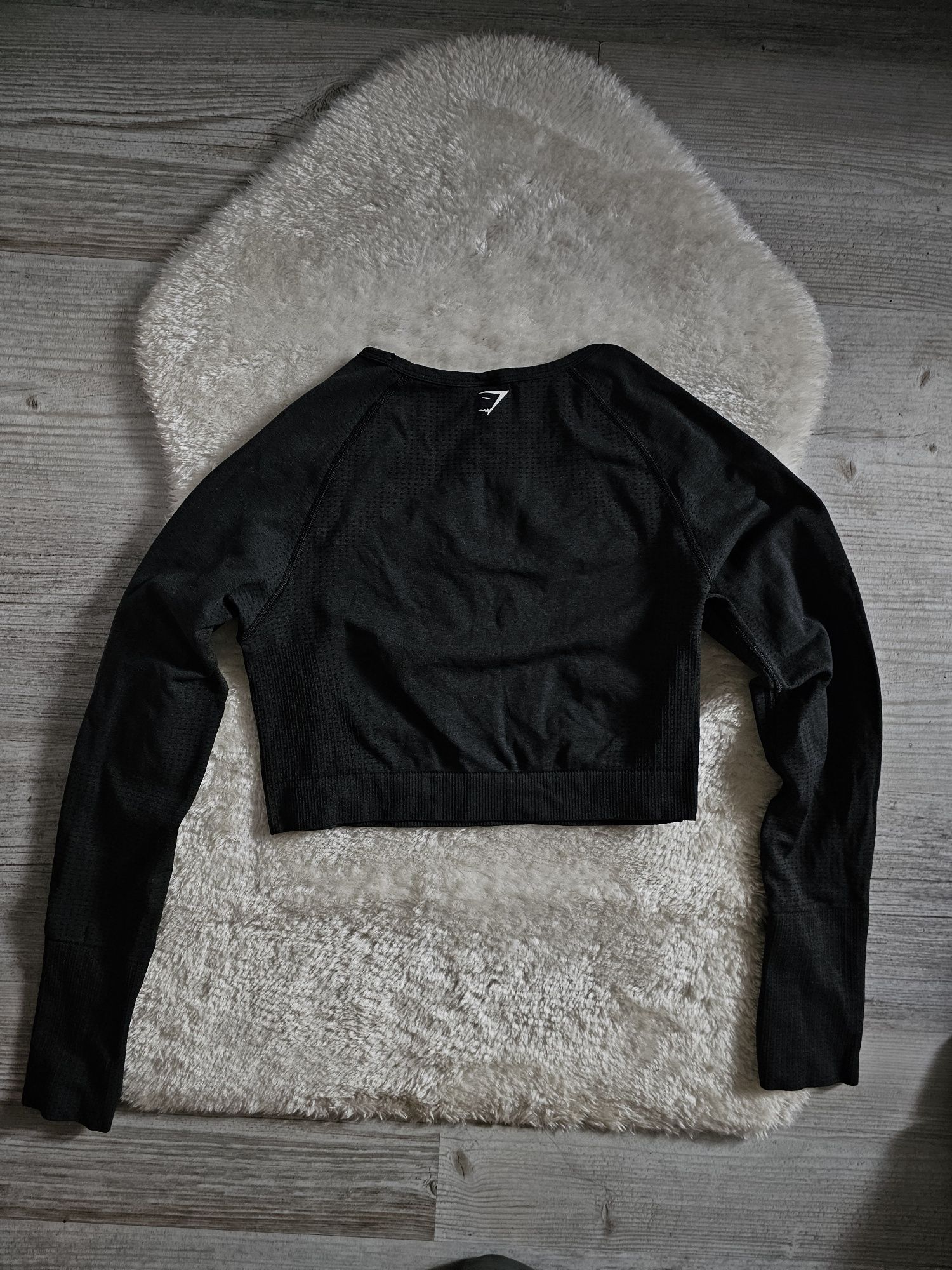 Gymshark Vital Seamless Crop Top Rozmiar L Czarny Long Sleeve Koszulka