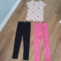 Legginsy,tshirt h&m r.122/128