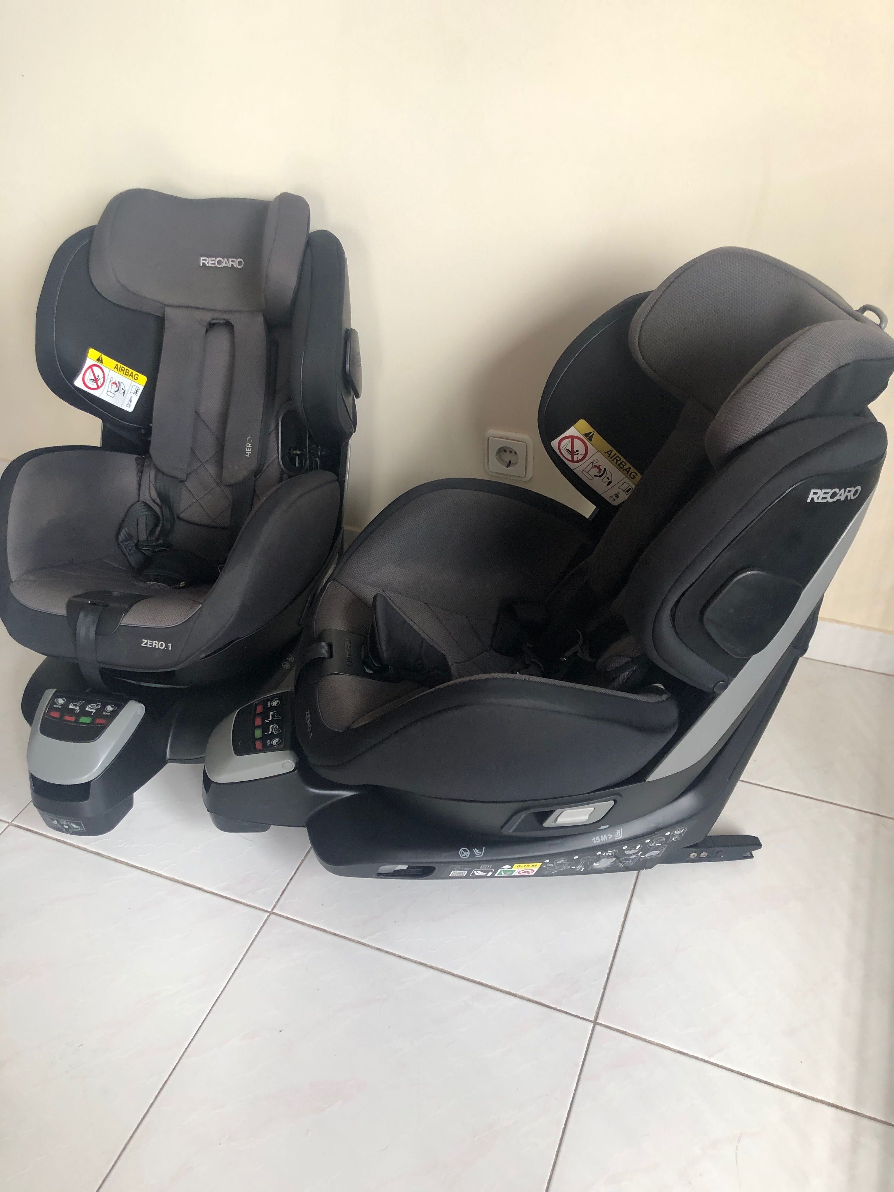 Cadeira auto Recaro zero 1 ( como novas)