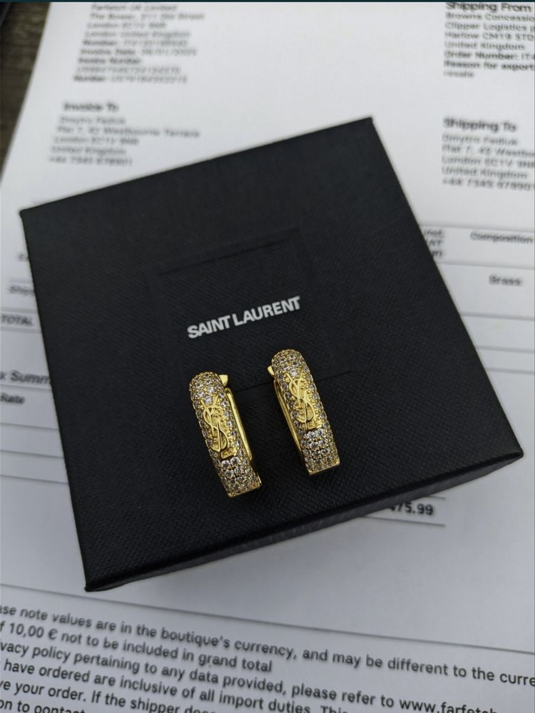 Сережки оригінал saint laurent