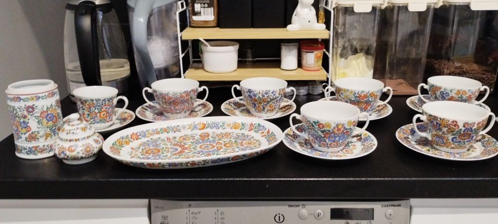 CEPELIA OPOLSKA porcelana ręcznie zdobiona lata 77 r. - 79 r. - 80 r.