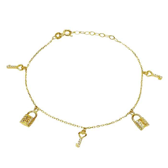 Złota bransoletka z zawieszkami 585 14k R20