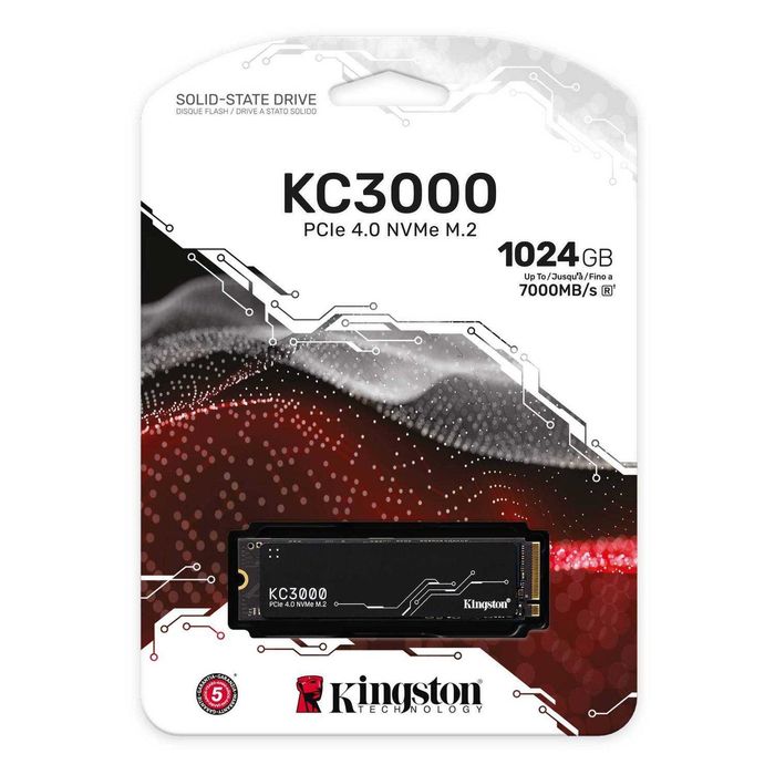 SSD-диск Kingston KC3000 1TB M.2 (2280 PCI-E) NVMe x4 (SKC3000S/1024G)