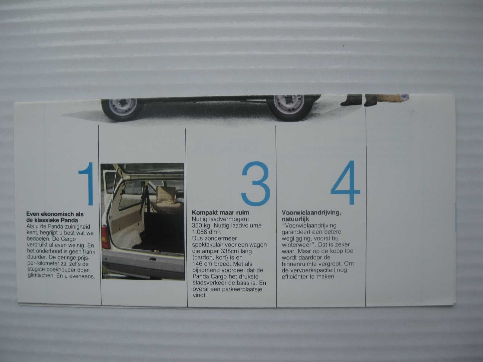 FIAT PANDA I Cargo Prospekt Katalog Fiat Panda Cargo