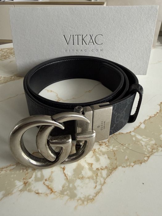 Oryginalny dwustronny pasek Gucci zakupiony w Vitkac