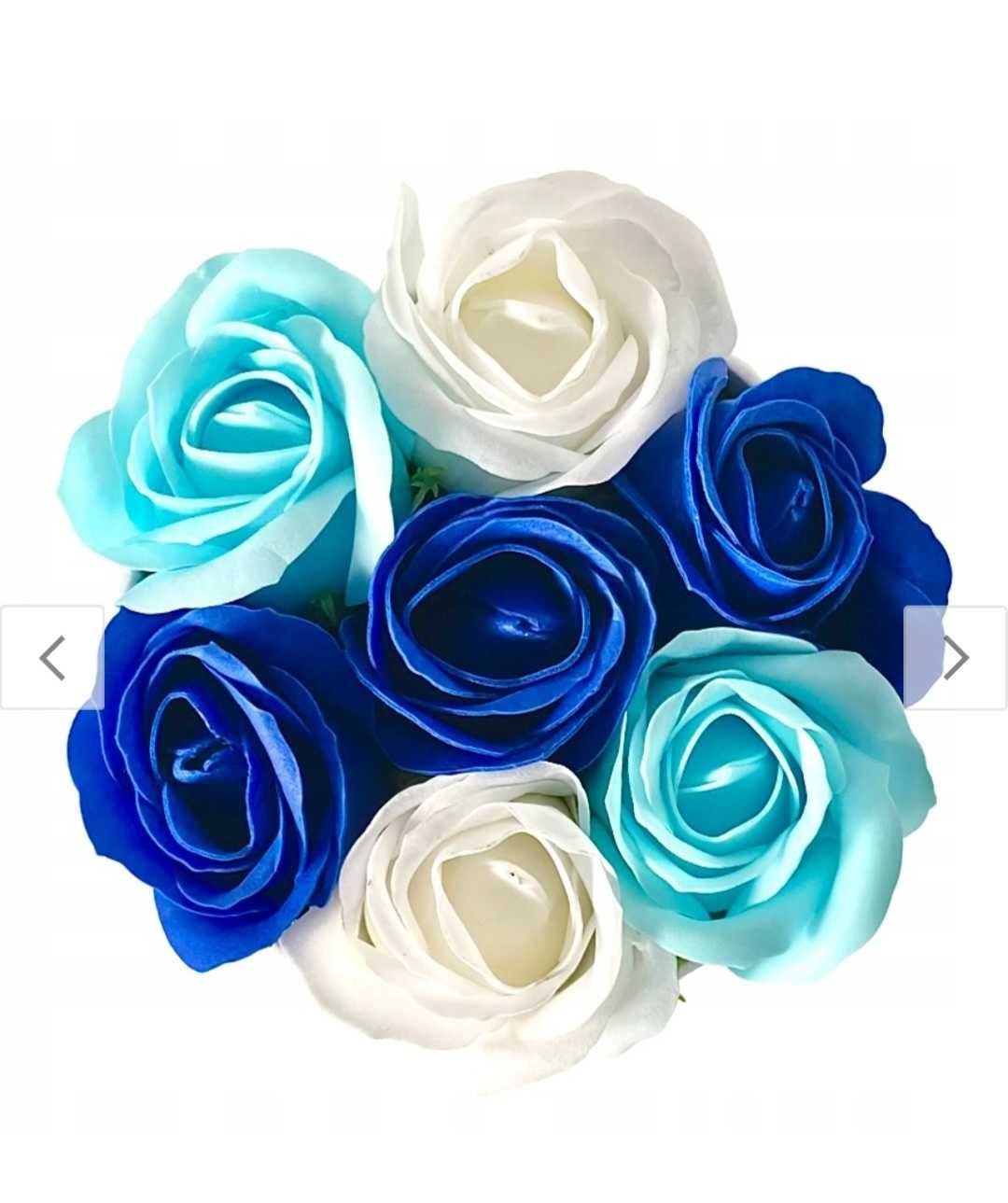 Flowerbox z kwiatami mydlanymi. Róże mydlane werulowe pudełko