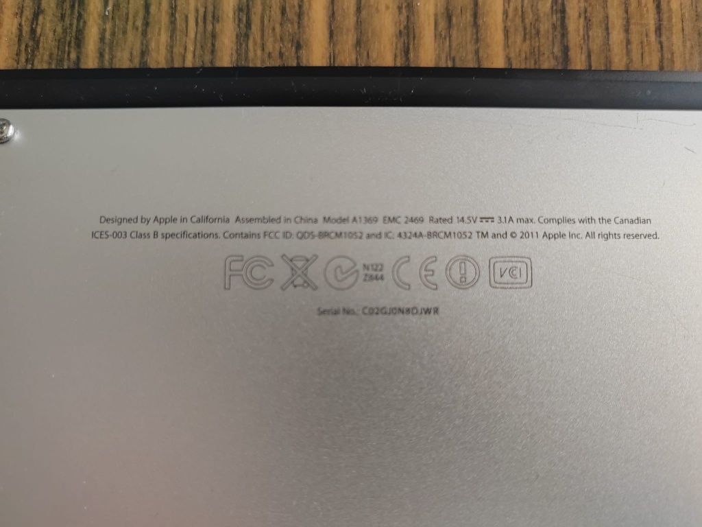 MacBook Air A1369 INTEL I7, SSD 256GB
