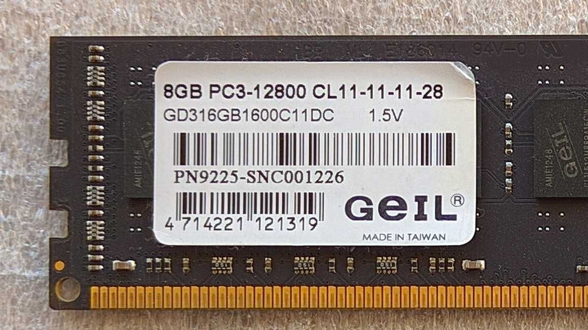 Оперативна пам'ять GEIL DDR3 16 GB (2x8GB) 1600 MHz