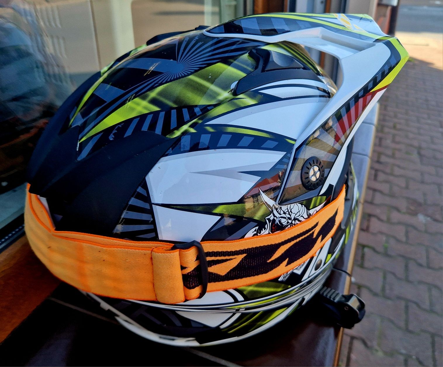 Kask crossowy quad KXD PRO + Gogle KTM / rozmiar L