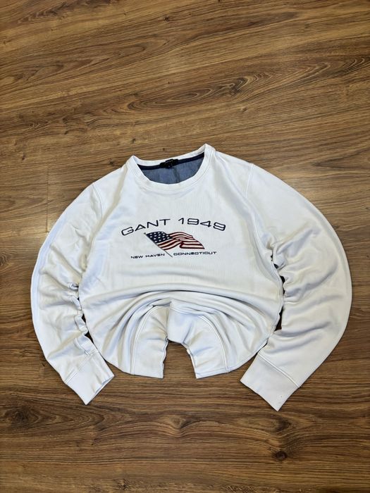 Biala bluza z nadrukiem GANT, meska, S