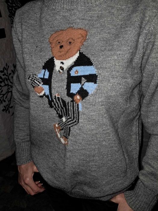sweter damski ralph lauren bear miś rozmiar M