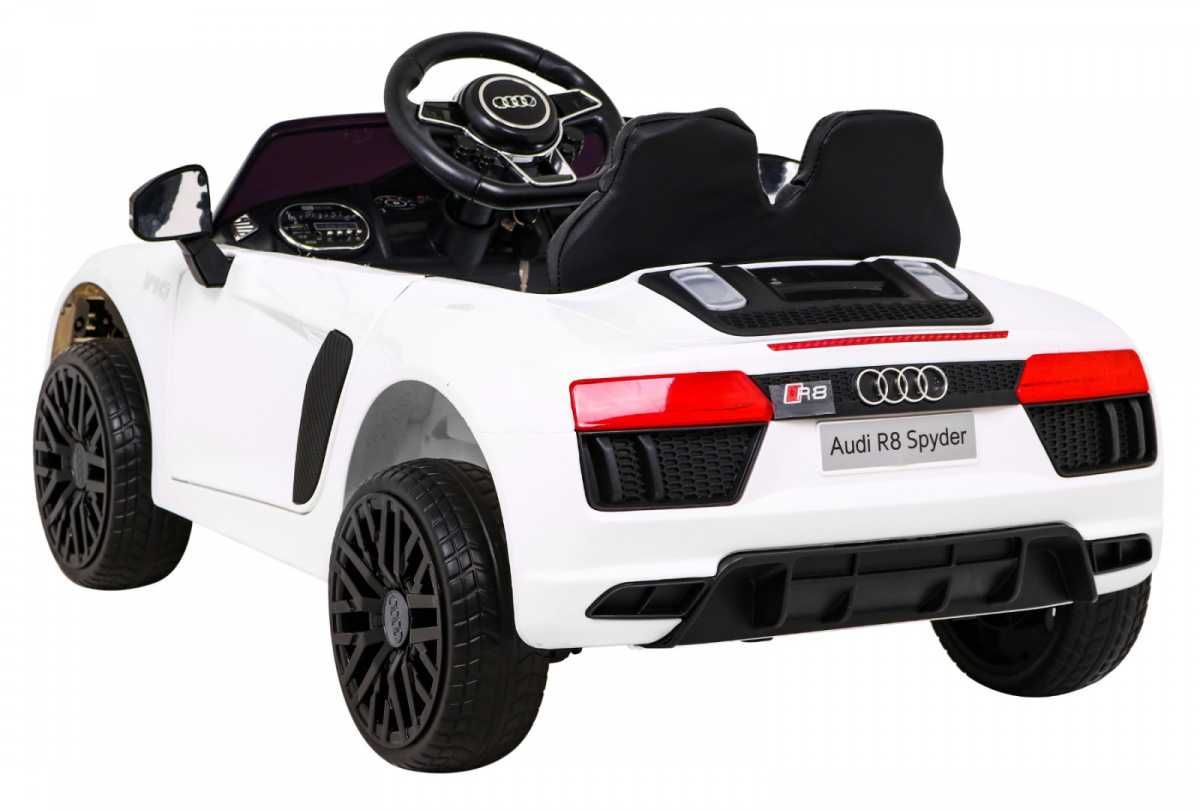 Audi R8 Spyder Biały Autko dla dzieci na akumulator Auto  HL1818