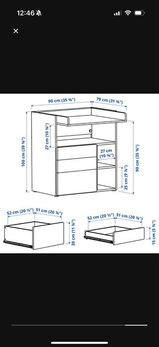 Stol do przewijania SMASTAD IKEA