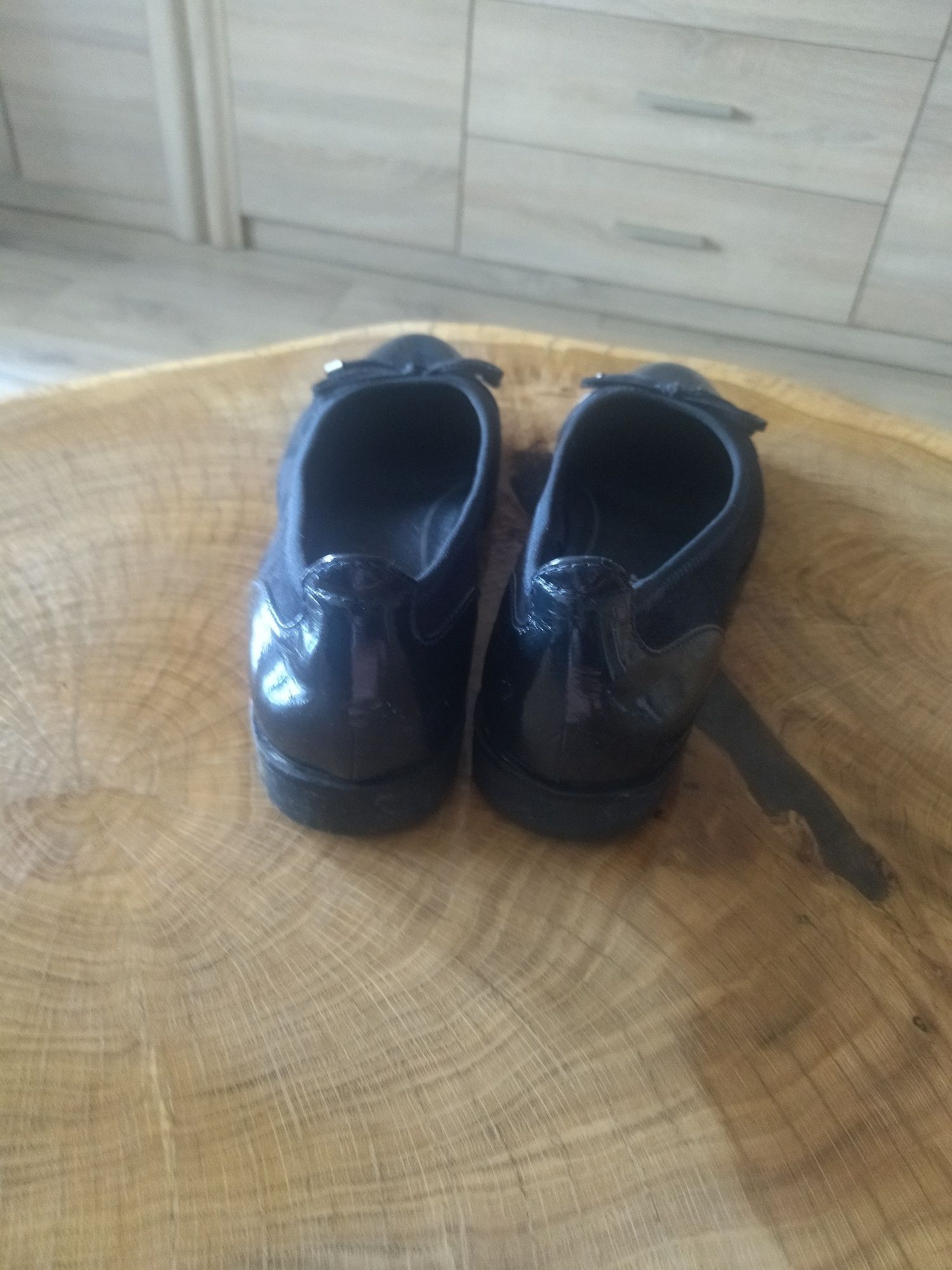 Buty damskie skórzane granatowe idealne r.38