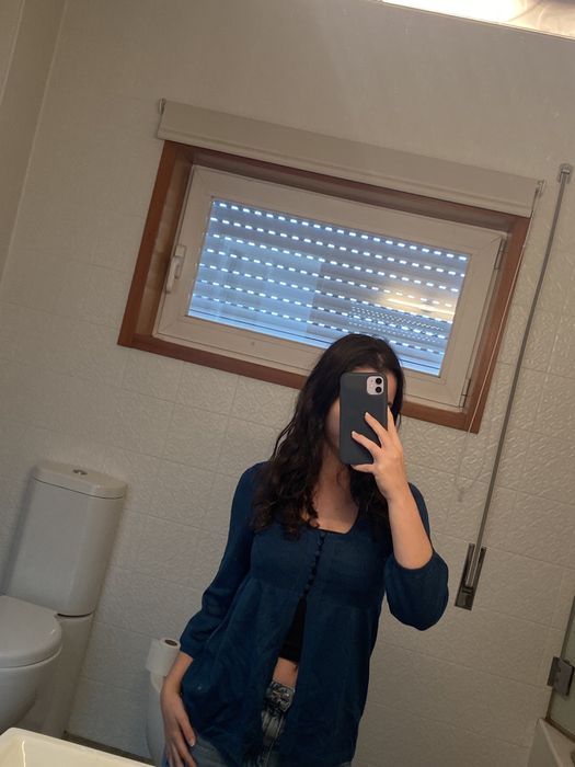 Casaco de malha verde da H&M