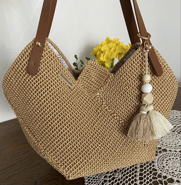 Handmade Torba z przedzy poliestrowej