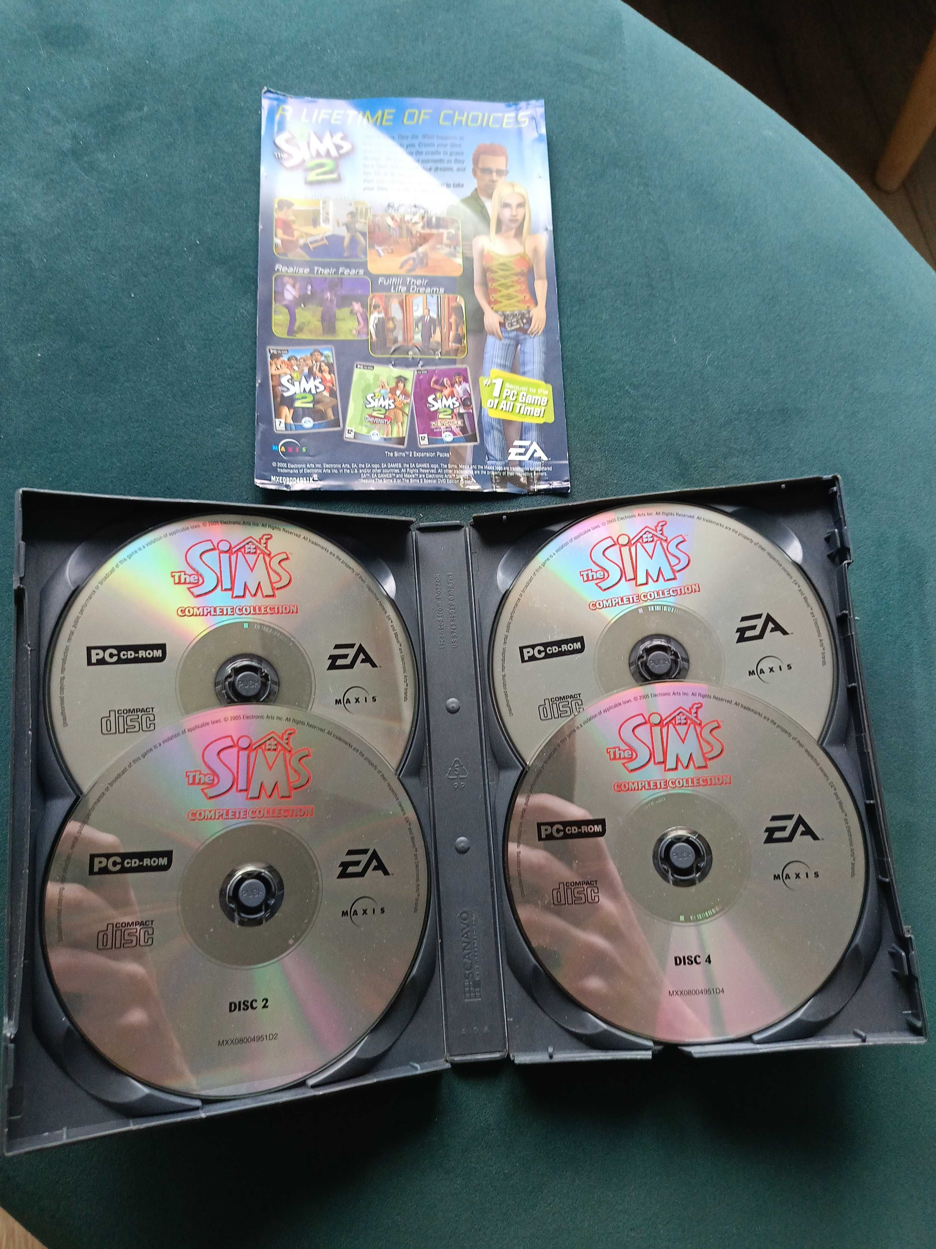 The Sims complete collection zestaw 4 CD komplet okazja !!!