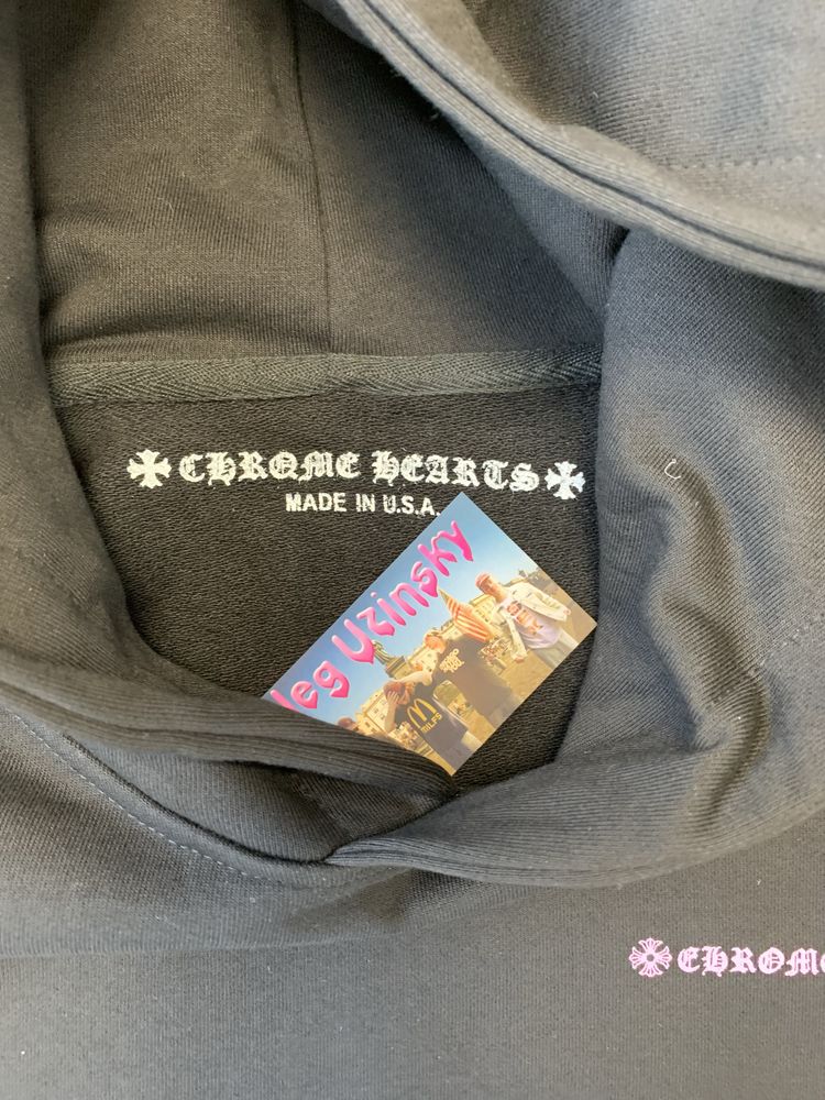 Chrome Hearts Friends & Family Pink Glitter Logo Hoodie (Bluza)