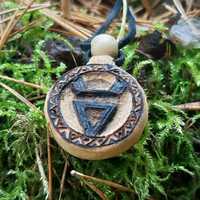 Symbol Welesa wisiorek naszyjnik słowiański talizman amulet dębowy eko