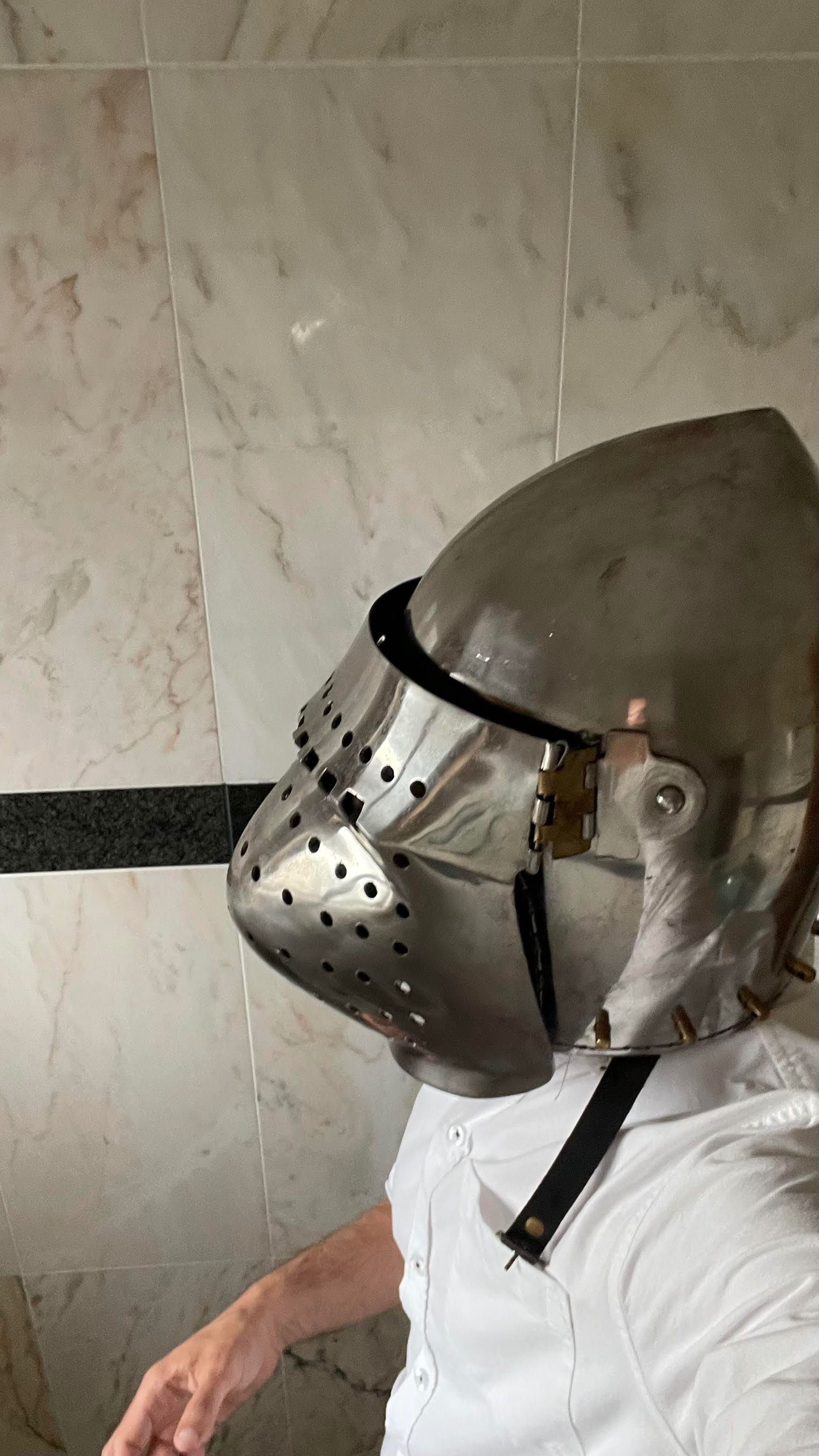 Capacete (Elmo) Medieval de Combate – HEMA, Esgrima Histórica, LARP