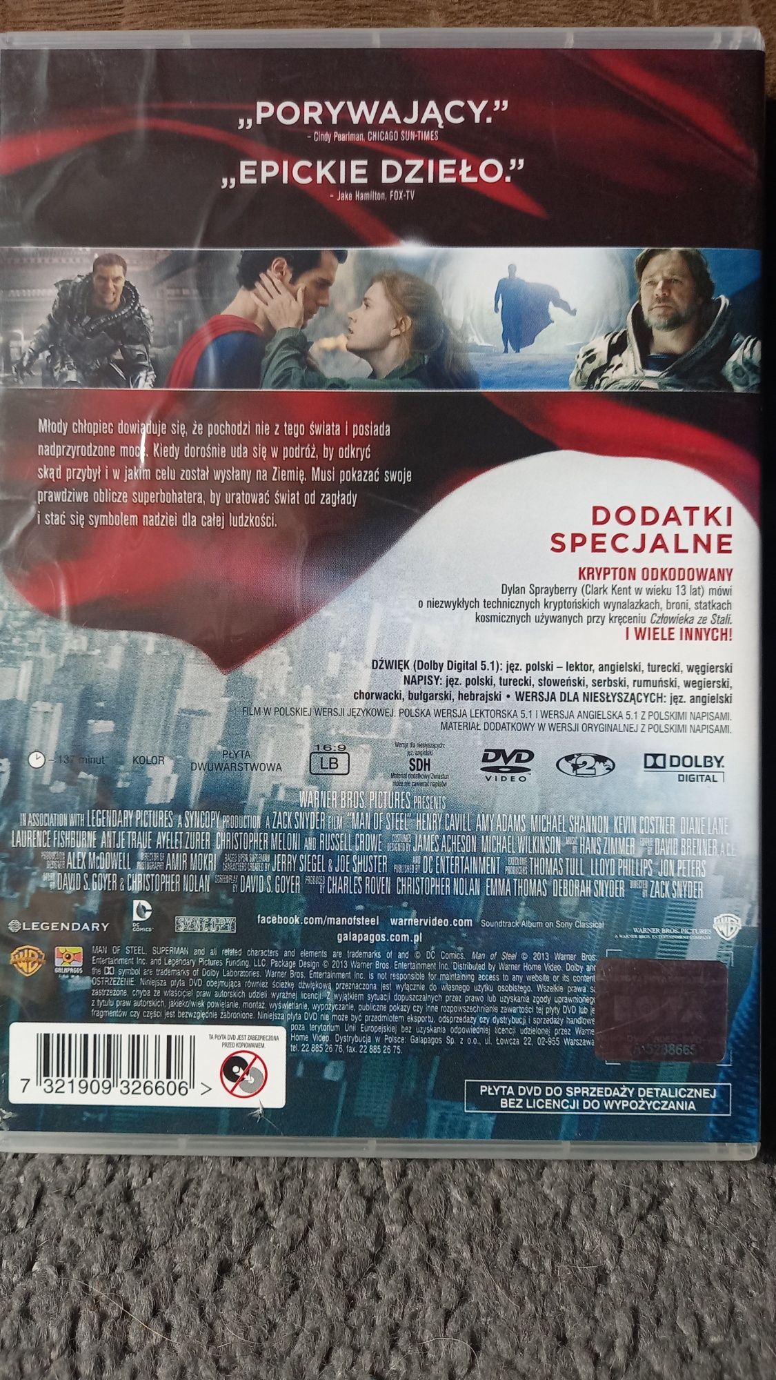 Człowiek ze stali dvd .