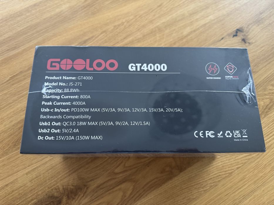 GOOLOO powerbank jump starter urządzenie rozruchowe do samochodu