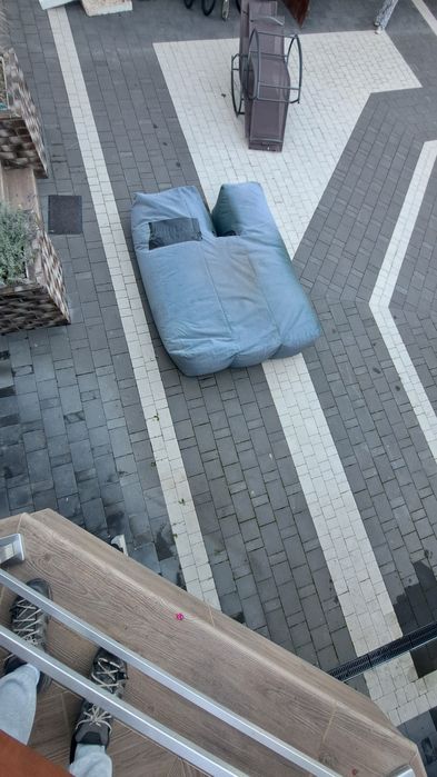 Materac wypełniony granulatem styropianowym