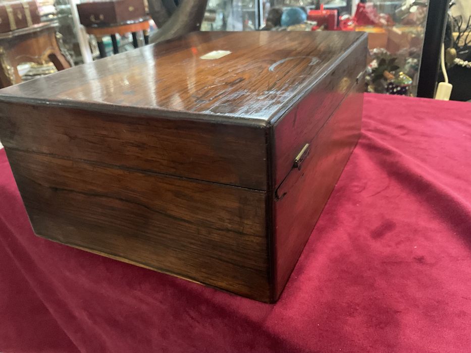 Caixa de estojo mahogany inglesa 30x21x12,5 cm