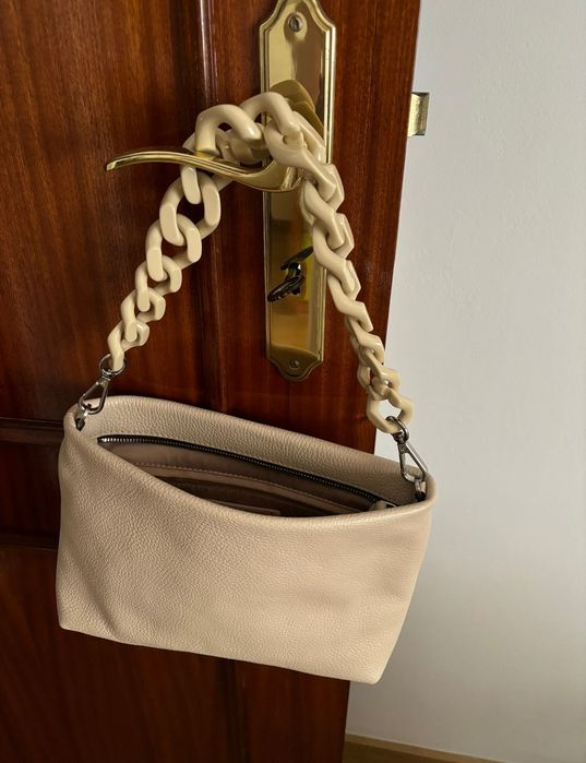 Mala Midi em pele creme