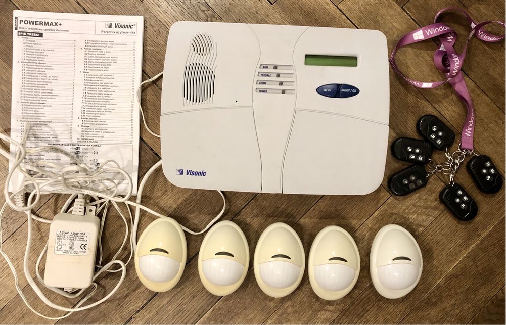 System alarmowy Visonic Powermax+ 5 czujek bezprzewodowych