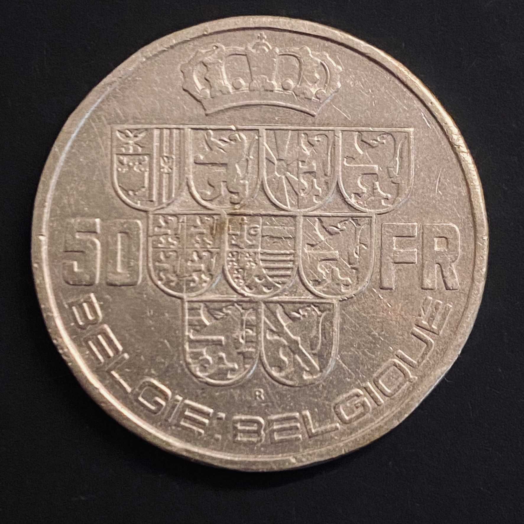 Belgia, 50 franków, rok 1940, Ag 0,835