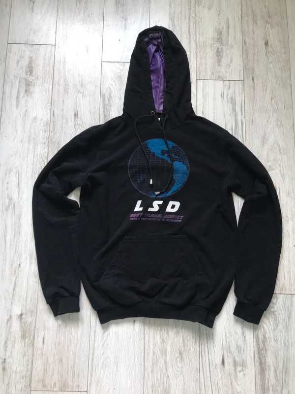 bluza lsd czarna blue moon vintage streetwear męska damska hoodie