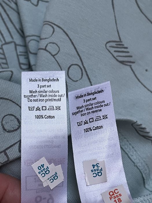 68 74 George 2pak bawełniana bluzka z długim rękawem zwierzątka zebra