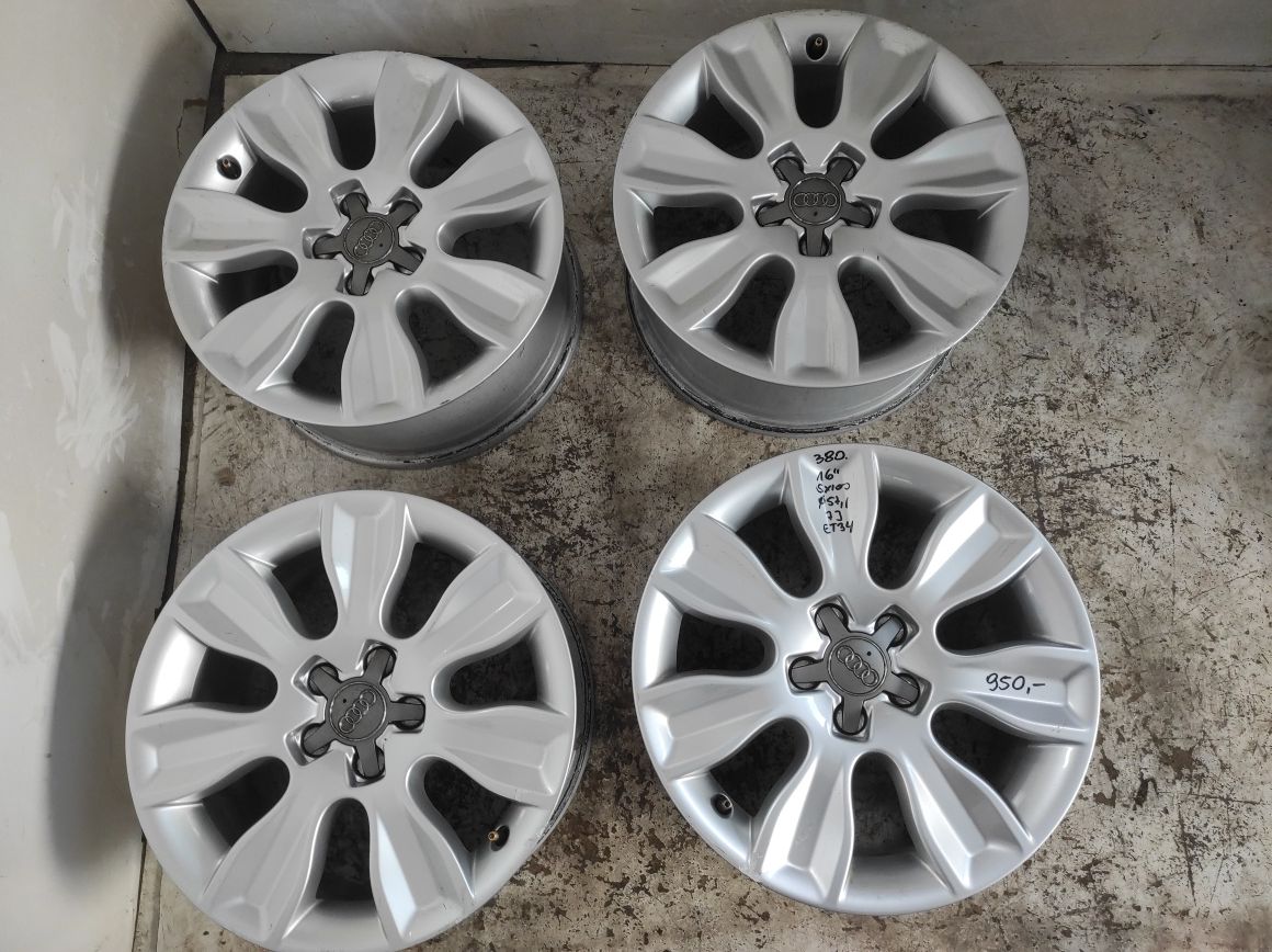 380 Felgi aluminiowe ORYGINAŁ AUDI VOLKSWAGEN R 16 5x112 otwór 57,1