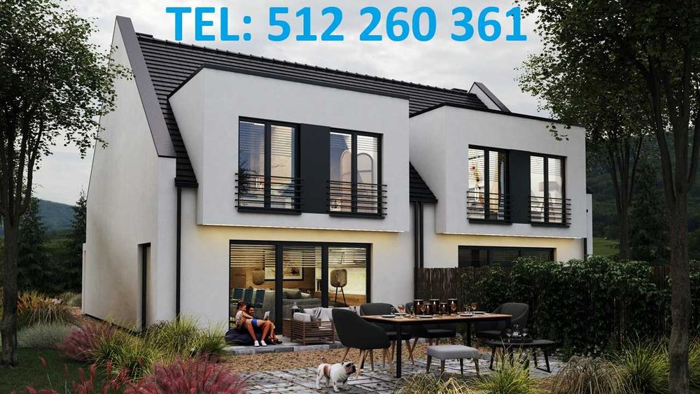 Jerzmanowa nowe domy w zabudowie bliźniaczej  z garażem