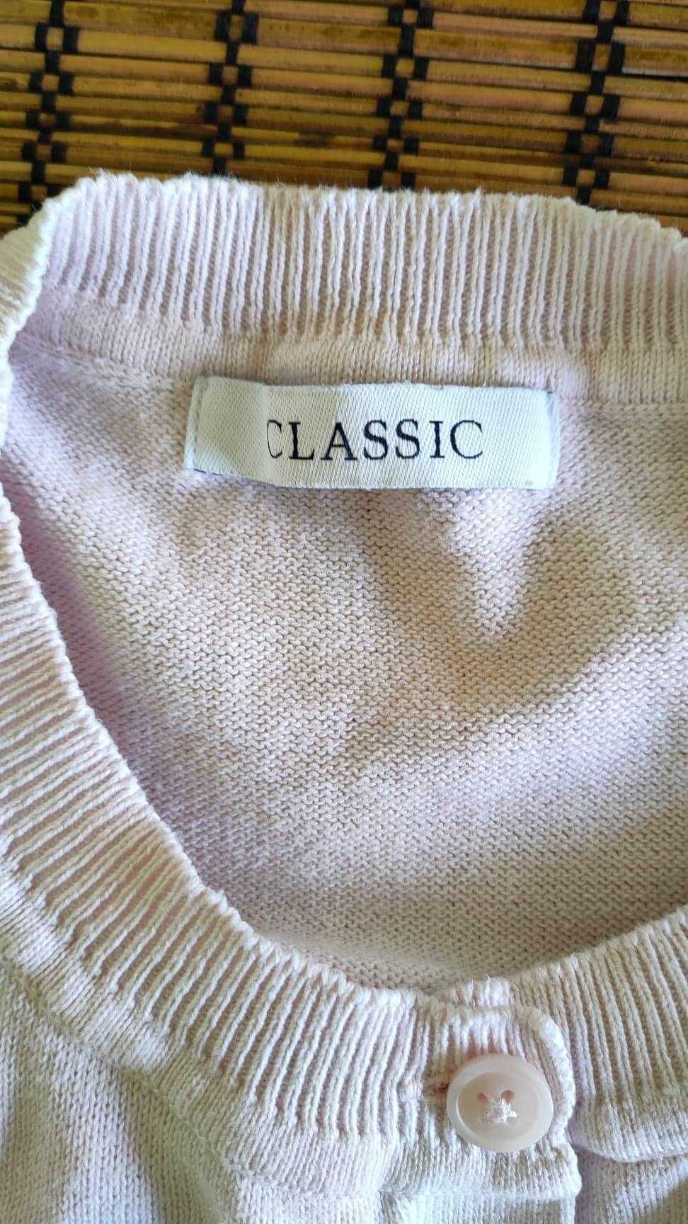 marks&spencer różowy sweterek bawełniany 42
