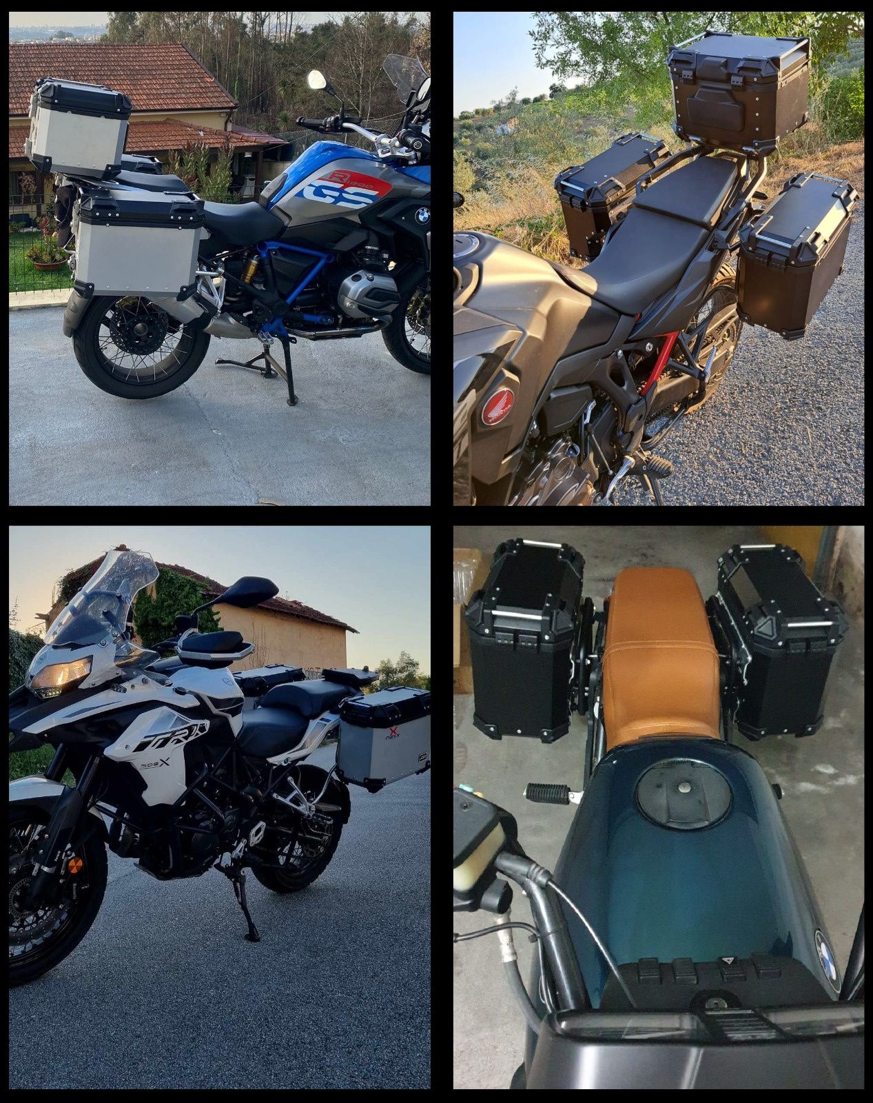 (Novo) Top Case 45L 65L e Malas Laterais Alumínio Mota Universal