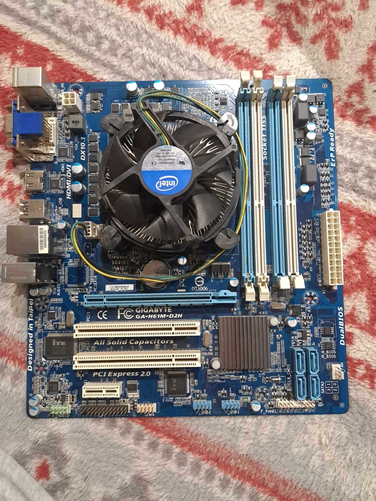 I5-2500K + Płyta główna (GIGABYTE GA-H621M-D2H) + 2x4GB RAM (DDR3)