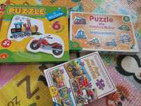 Puzzle dla chłopca 3 zestawy wiek 2+pojazdy