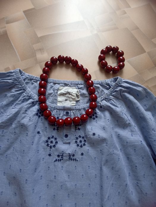 Бусы и браслет под укр вышиванку