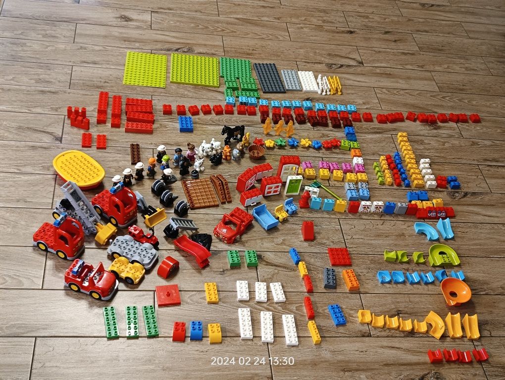 Klocki kompatybilne z LEGO Duplo dużo sztuk mix zestawów kolorowe