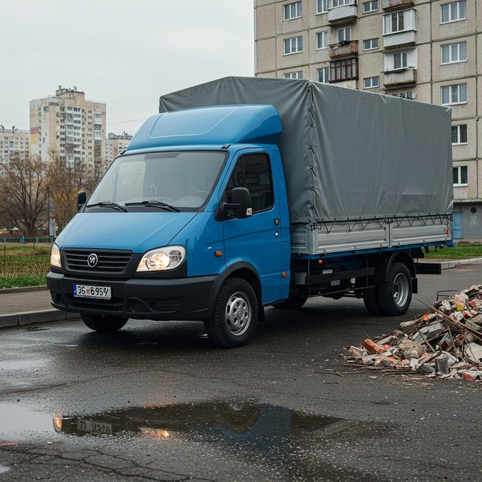 Киев: Вывоз мусора после ремонта, грузоперевозки Газелью. Грузчики