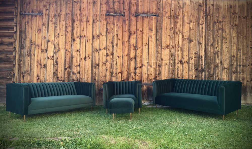 Zestaw Komplet Sof Kanap 3+3+1 w stylu Chelsea na wymiar różne kolory