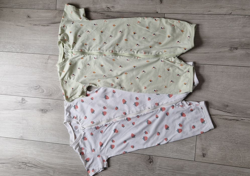 Lindex pajac pajacyk śpioszki piżamka bez stóp truskawki lody
